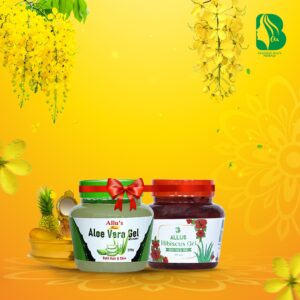 Home 67 Allus Aloe Vera Gel 250gm + Allus Hibiscus Gel 250gm (Pack of 2)
