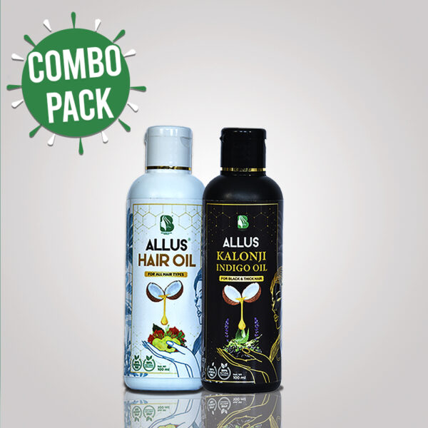 Allus Hair Oil 100ml + Allus Kalonji Indigo Oil 100ml (Pack of 2)