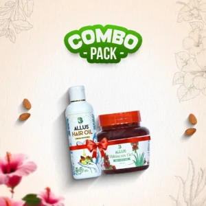 Home 64 Allus Hair Oil 100ml + Allus Hibiscus Gel 250gm (Pack of 2)