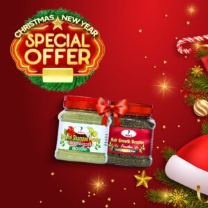 Allus Thali Shampoo Powder 100gm + Allus Booster Hair Growth Powder 100gm (Pack of 2)