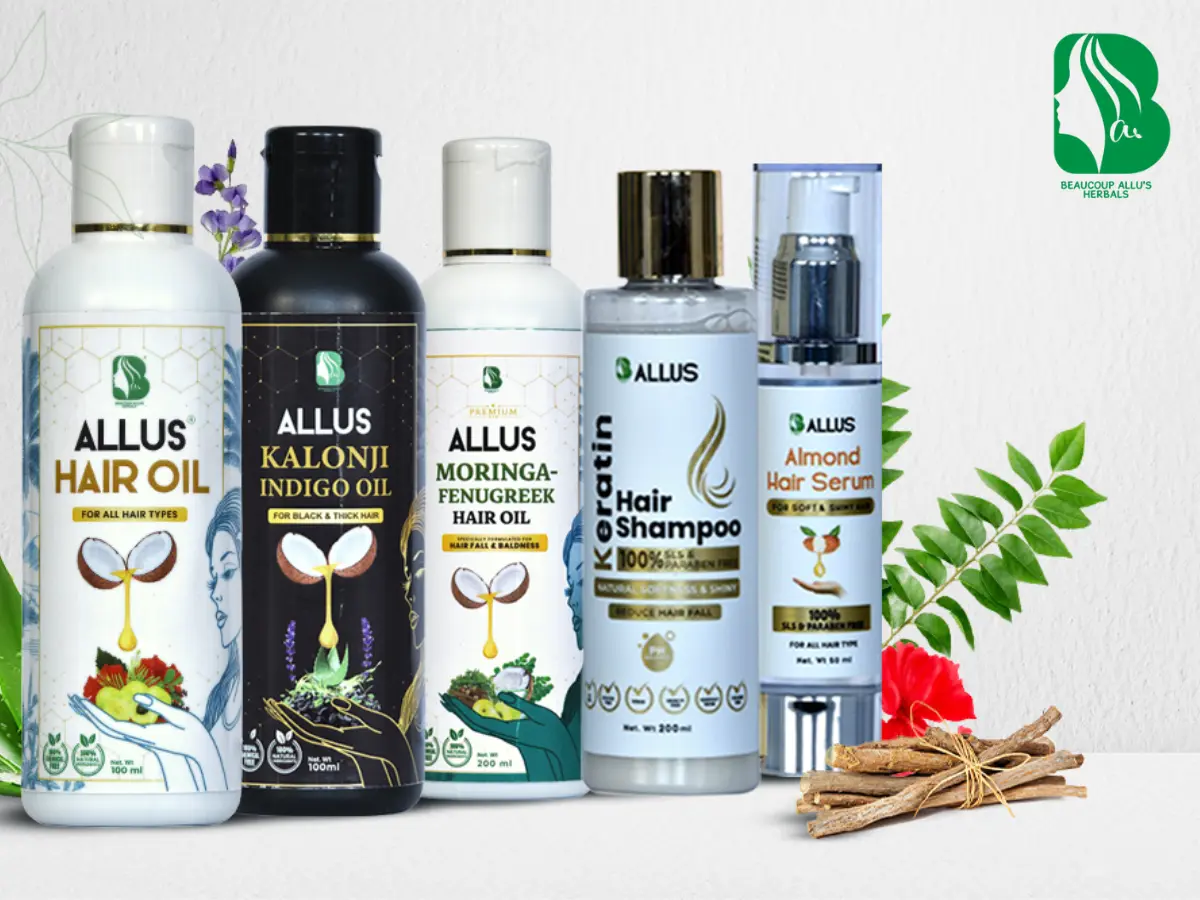 Blogs 8 Discover Beautiful Hair with Allu’s Hair Oil: The Best Herbal Oil for Growth and Care