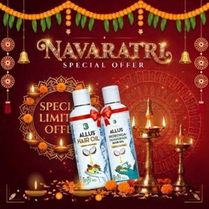 Allus Hair Oil 500ml + Allus Moringa Fenugreek Oil 500ml (Pack of 2)