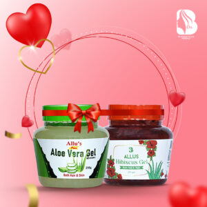 Allus Aloe Vera Gel 250gm + Allus Hibiscus Gel 250gm (Pack of 2)