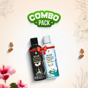 Home 48 Allus Kalonji Indigo Oil 100ml + Allus Moringa Fenugreek Oil 100ml (Pack of 2)