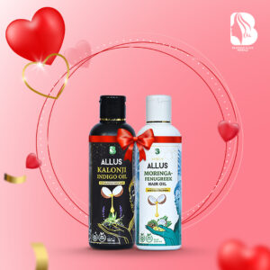 Allus Kalonji Indigo Oil 100ml  + Allus Moringa Fenugreek Oil 100ml (Pack of 2)