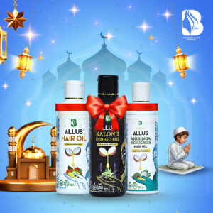 Allus Hair Oil 100ml + Allus Kalonji Indigo Oil 100ml + Allus Moringa Hair Oil 100ml (Pack of 3)