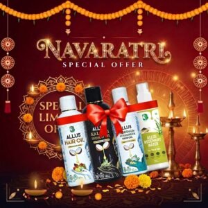 Allus Hair Oil 100ml + Allus Kalonji Indigo Oil 100ml + Allus Moringa Hair Oil 100ml + Allus Rosemary Water 200ml (Pack of 4)