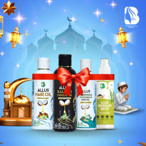 Allus Hair Oil 100ml + Allus Kalonji Indigo Oil 100ml + Allus Moringa Hair Oil 100ml + Allus Rosemary Water 200ml (Pack of 4)