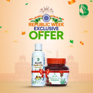 Allus Hair Oil 100ml + Allus Hibiscus Gel 250gm (Pack of 2)