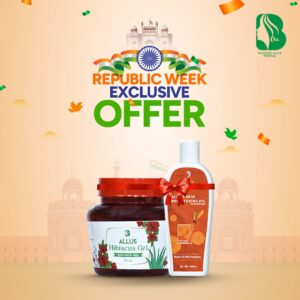 Allus Hibiscus Gel 250gm + Allus Skin Brightening Oil 100ml (Pack of 2)