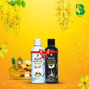 Home 43 Allus Hair Oil 100ml + Allus Kalonji Indigo Oil 100ml (Pack of 2)